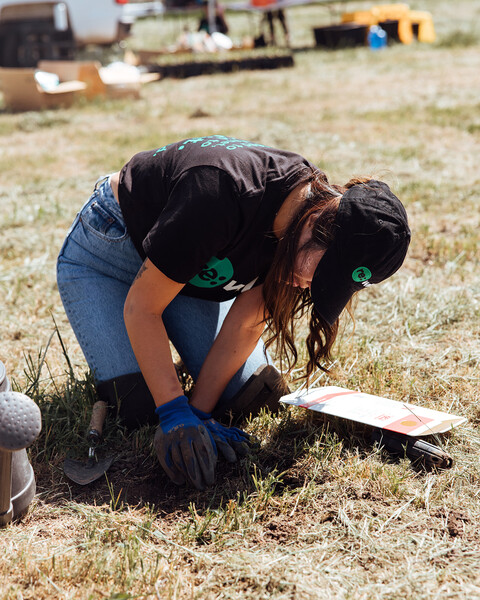 Julie Nguyen, volunteering for native plant restoration project at Santa Monica Mountains National Recreation Area.   Photo by Trey Krogh