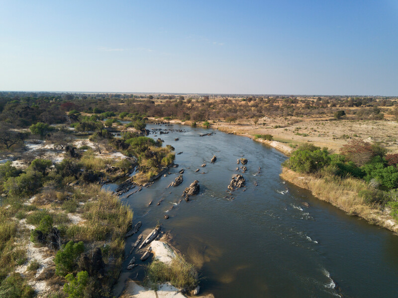 The Okavango River is facing many threats, including climate change-driven drought, people taking water from the river, and now oil and gas drilling. (Photo by Re:wild)
