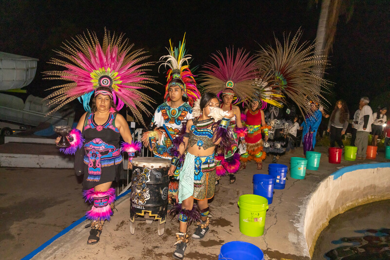 Day of the Dead celebrations at the golden skiffia release (Photo by Manfred Meiners/Re:wild)