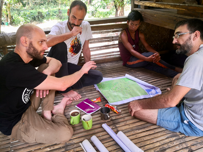 Discussing tamaraw work in Mounts Iglit Baco National Park.