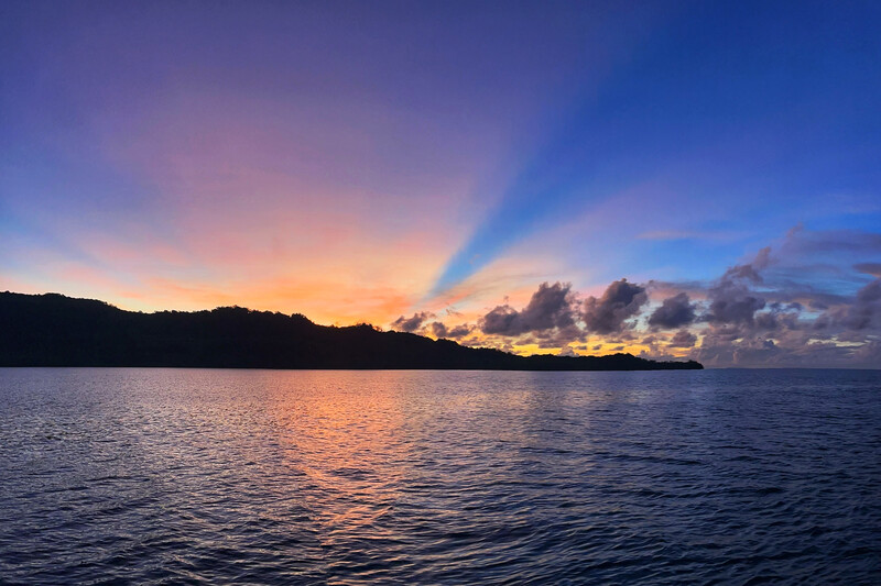Sunrise over Mussau in Papua New Guinea. (Photo by Joshua Bergmark/Ornis Birding Expeditions)
