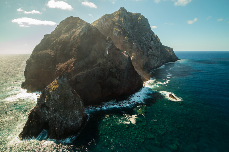 Redonda Island aerial before restoration.  © Ed Marshall / Fauna & Flora  